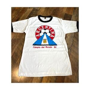 VTG Argentina FIFA World Cup 1986 T Shirt Vintage Size XL